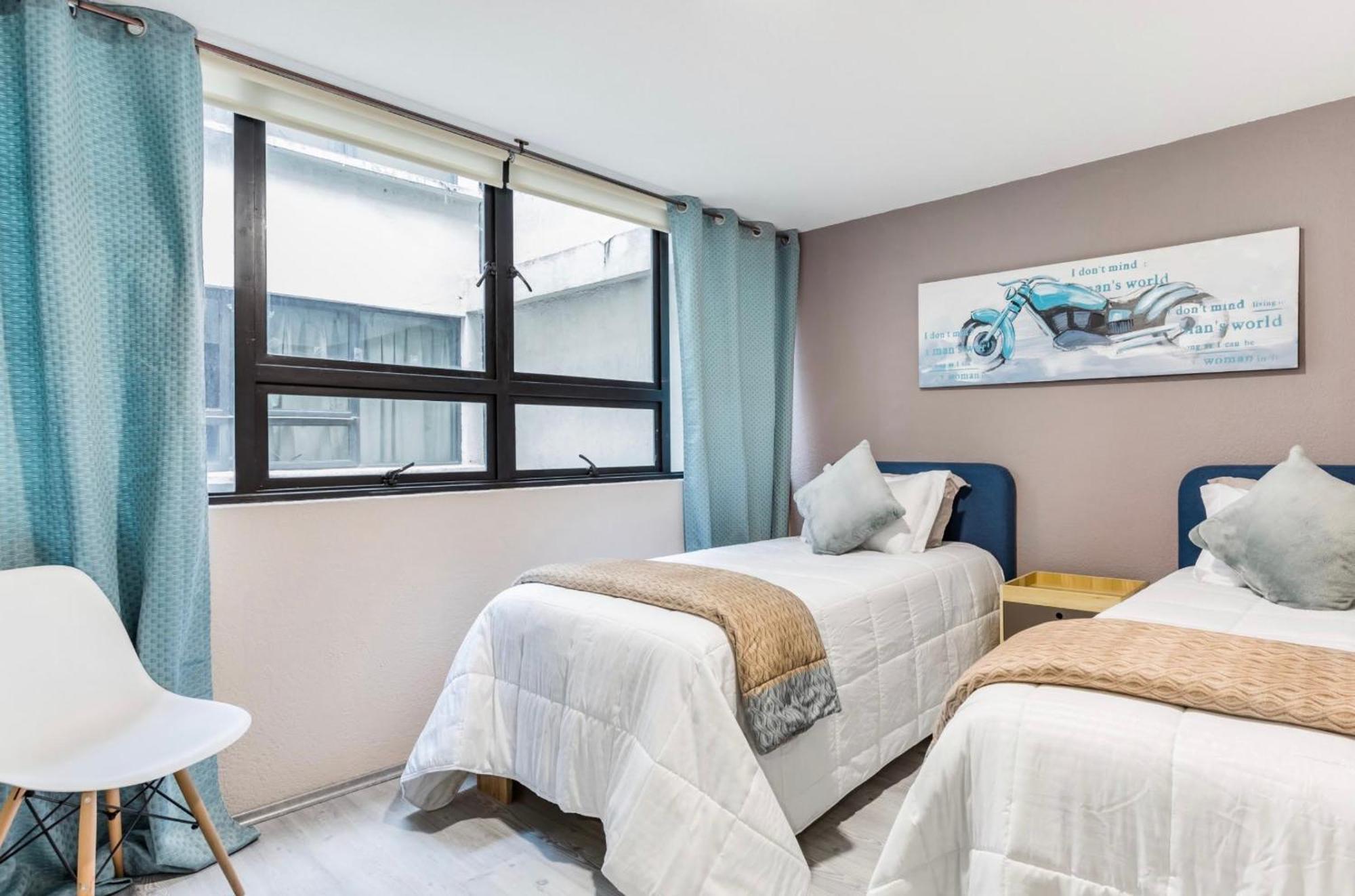 Cozy Roma Norte Flat - Parking- Wifi - Sleeps 6 Mexico City Ngoại thất bức ảnh